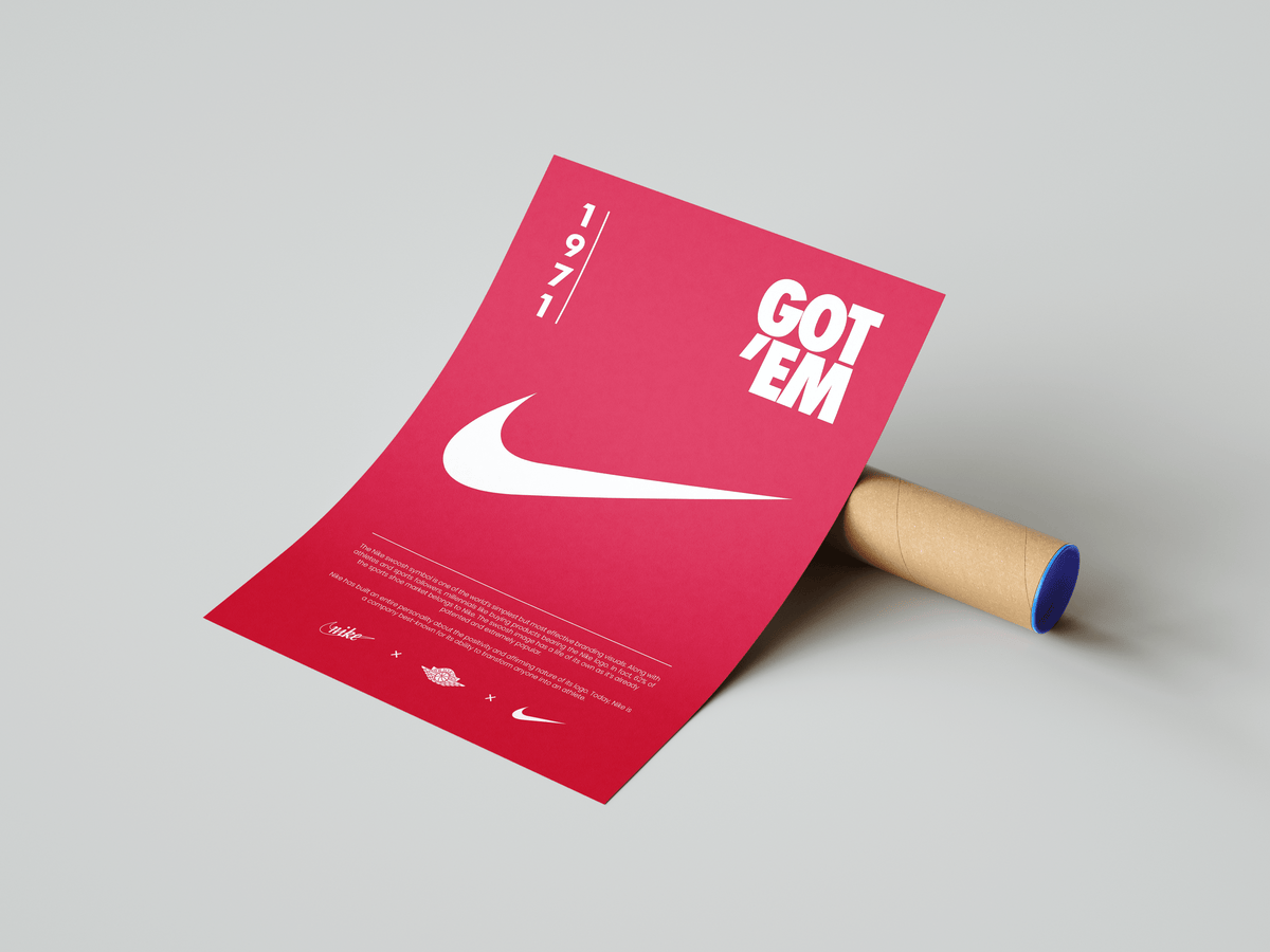 Nike Origins Red Poster - Posters, Prints & Wall Art | HYPE Posters