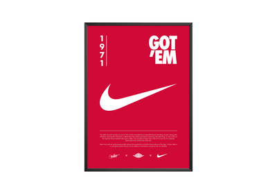 Nike Origins Red Poster - Posters, Prints & Wall Art | HYPE Posters