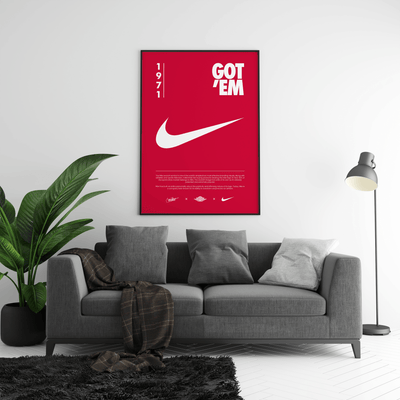 Nike Origins Red Poster - Posters, Prints & Wall Art | HYPE Posters