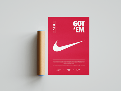 Nike Origins Red Poster - Posters, Prints & Wall Art | HYPE Posters
