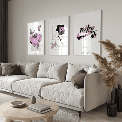 Nike Pink Sneaker Poster Set - Posters, Prints & Wall Art | HYPE Posters