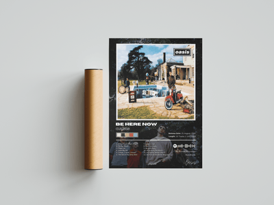 Oasis 'Be Here Now' Album Poster - Posters, Prints & Wall Art | HYPE Posters