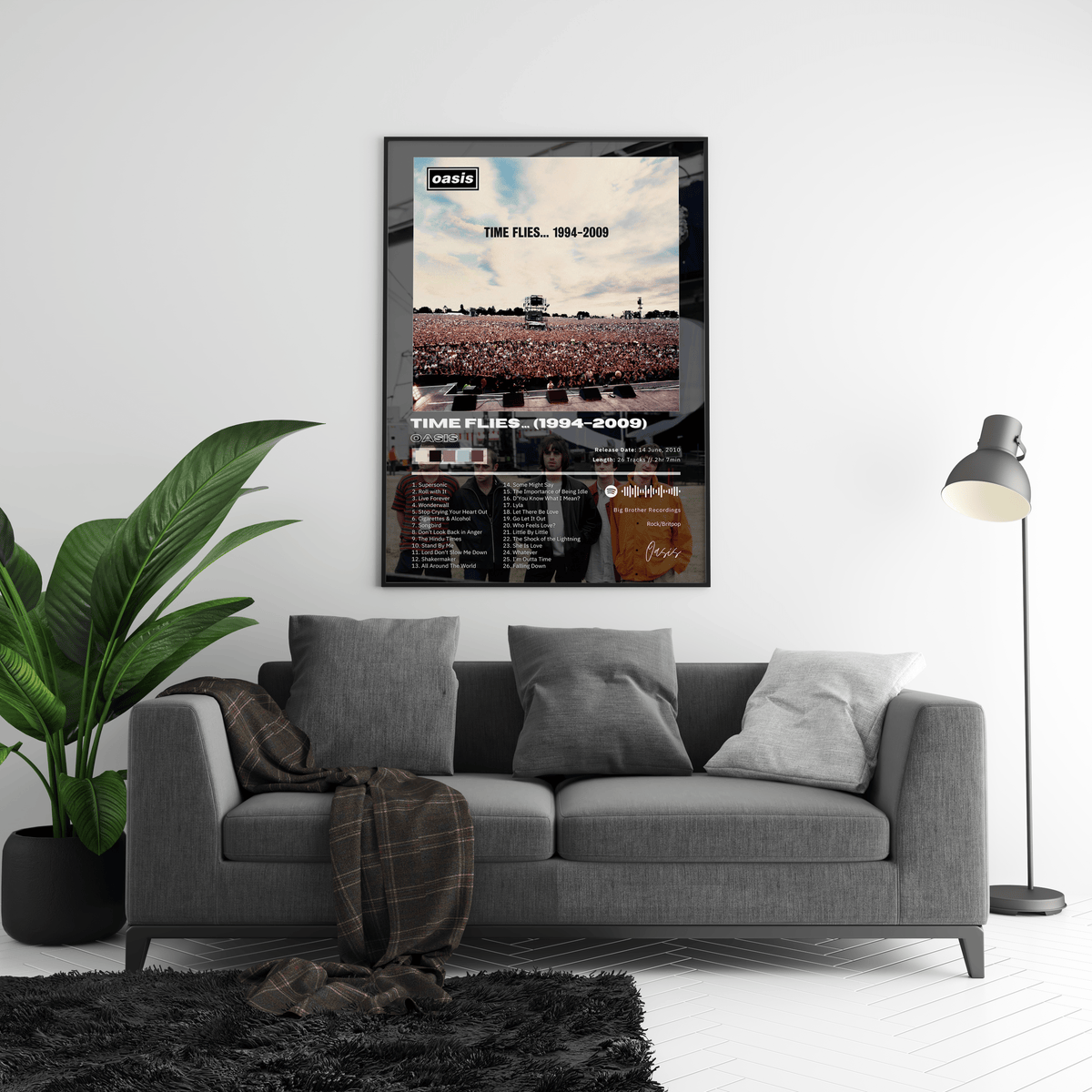 Oasis 'Time Flies...1994-2009' Album Poster - Posters, Prints & Wall Art | HYPE Posters