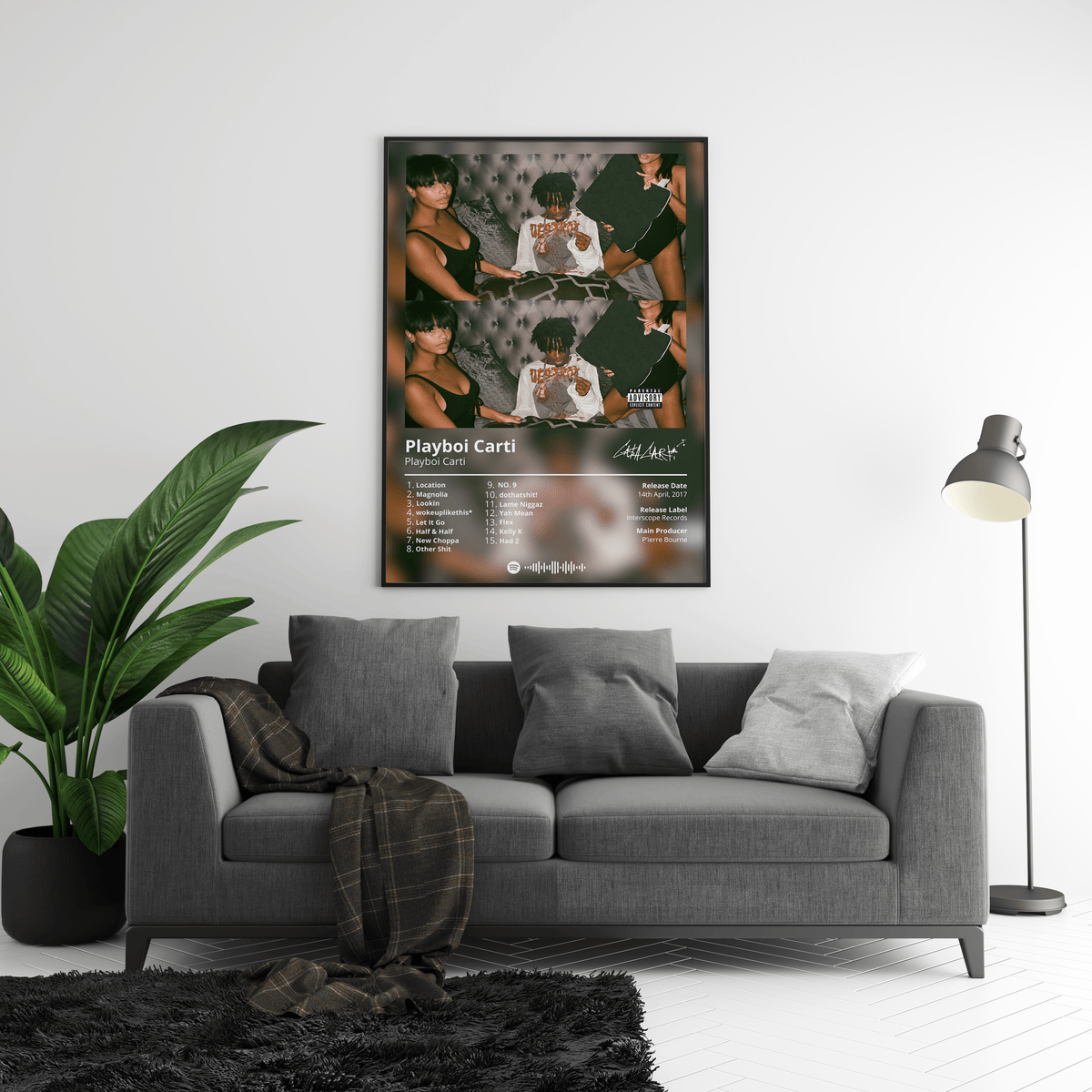 Playboi Carti 'Playboi Carti' Album Poster - Posters, Prints & Wall Art | HYPE Posters