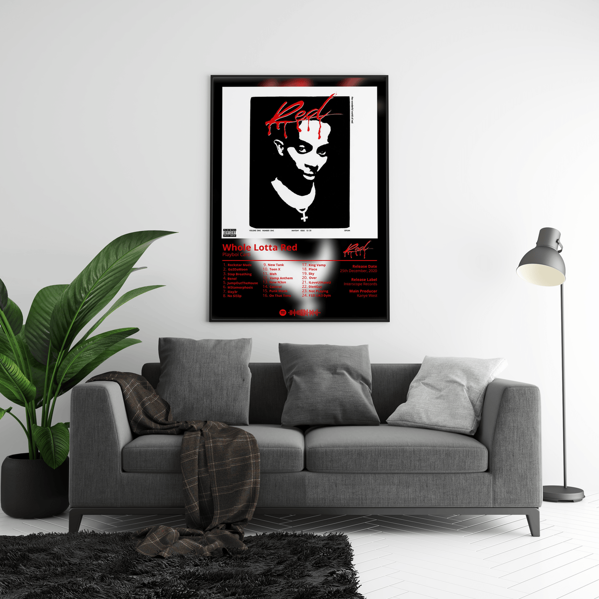 Playboi Carti - "Whole Lotta Red" Album Poster - Posters, Prints & Wall Art | HYPE Posters