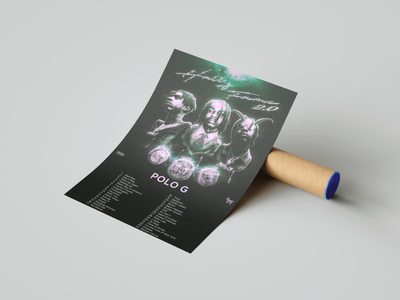 Polo G - "Hall Of Fame 2.0" Album Poster - Posters, Prints & Wall Art | HYPE Posters