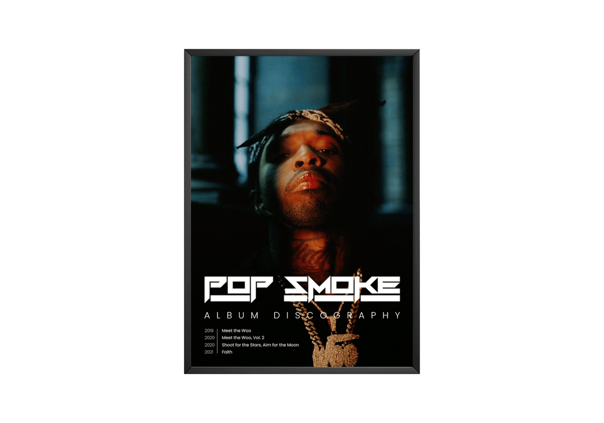Pop Smoke Discography Poster - Posters, Prints & Wall Art | HYPE Posters