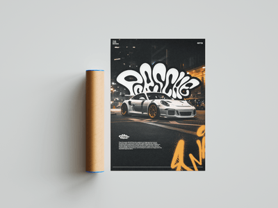 Porsche 911 GT3 City Poster - Posters, Prints & Wall Art | HYPE Posters