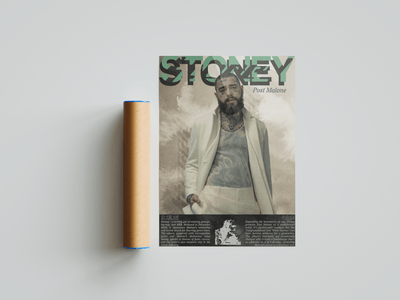 Post Malone 'Stoney' Written Poster - Posters, Prints & Wall Art | HYPE Posters