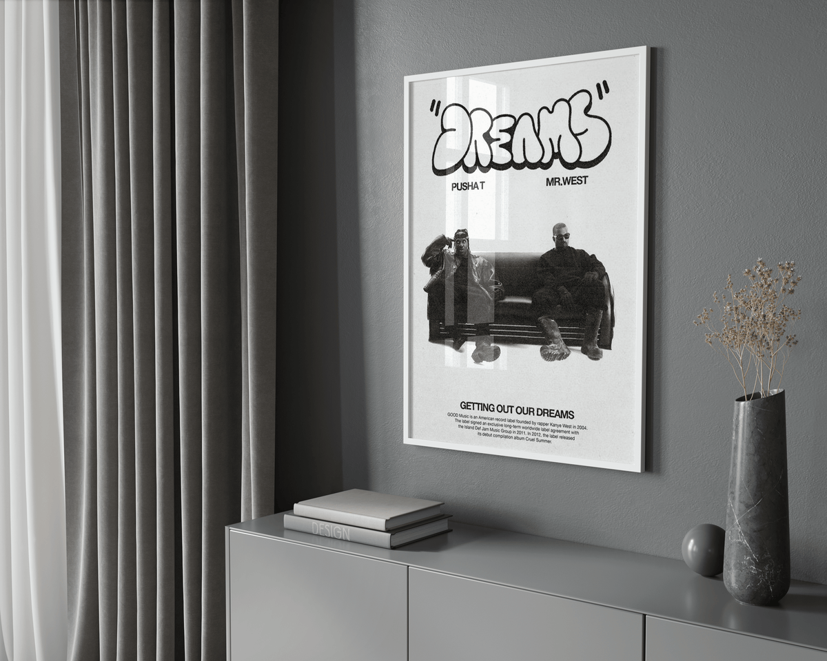 Pusha T & Kanye West 'Dreams' Poster - Posters, Prints & Wall Art | HYPE Posters