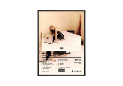 Sabrina Carpenter 'emails i cant send fwd' Album Poster - Posters, Prints & Wall Art | HYPE Posters