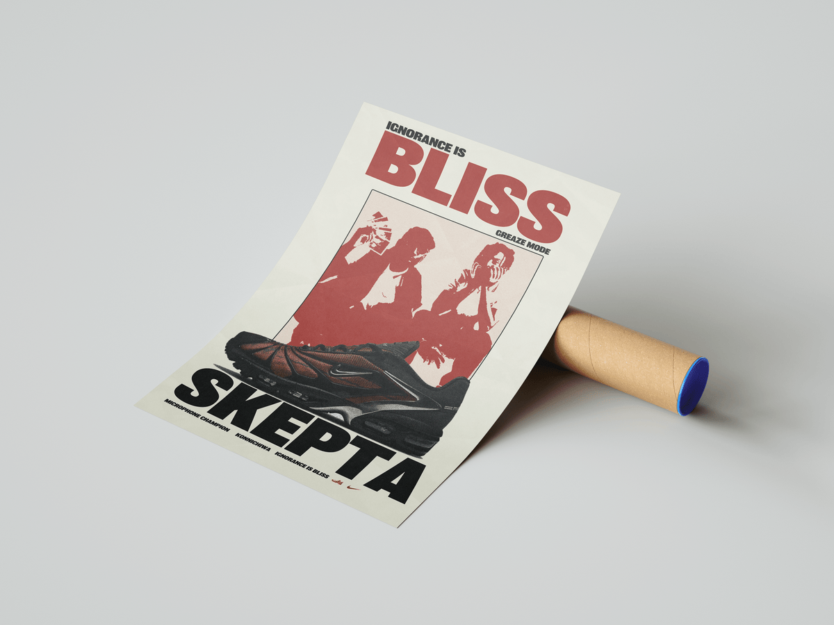 Skepta - Ignorance Is Bliss Sneaker Poster - Posters, Prints & Wall Art | HYPE Posters