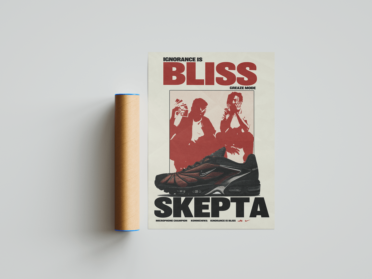 Skepta - Ignorance Is Bliss Sneaker Poster - Posters, Prints & Wall Art | HYPE Posters