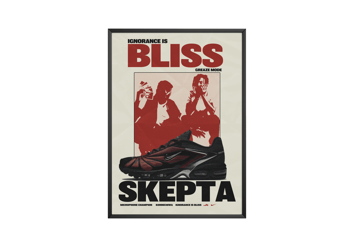 Skepta - Ignorance Is Bliss Sneaker Poster - Posters, Prints & Wall Art | HYPE Posters