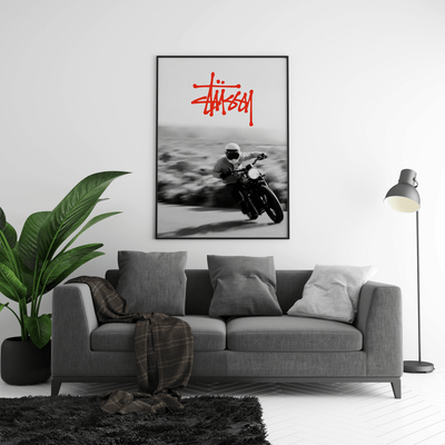 Stussy Motorbike Motion Poster - Posters, Prints & Wall Art | HYPE Posters