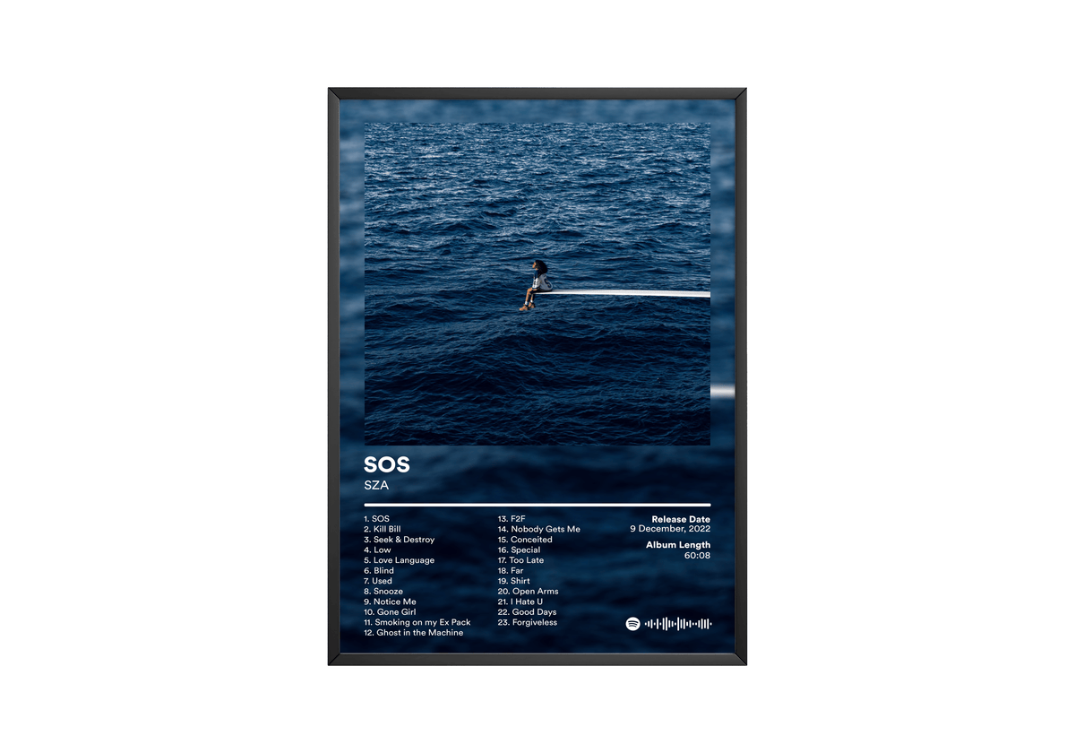 SZA 'SOS' Album Poster - Posters, Prints & Wall Art | HYPE Posters