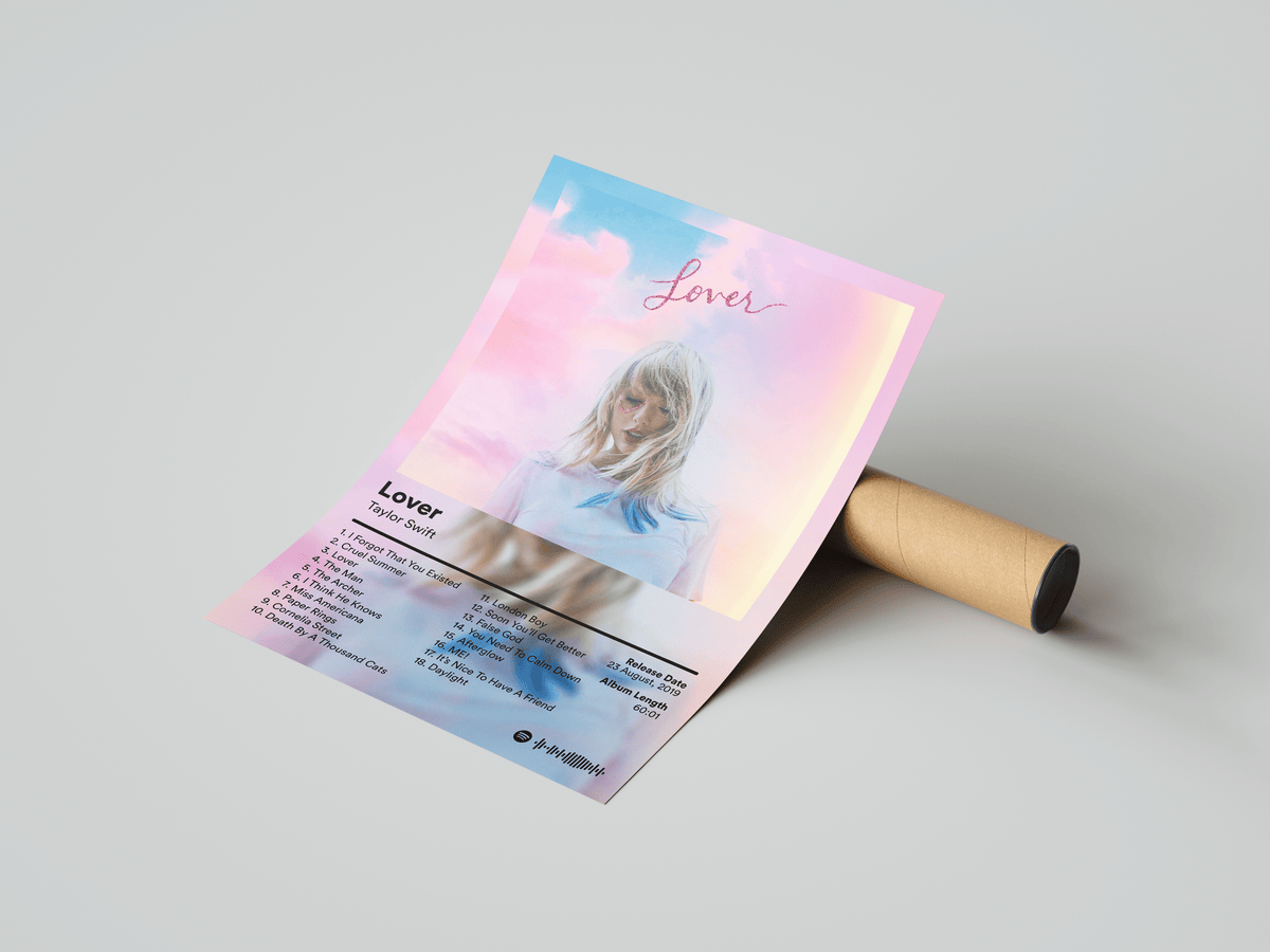 Taylor Swift 'Lover' Album Poster - Posters, Prints & Wall Art | HYPE Posters