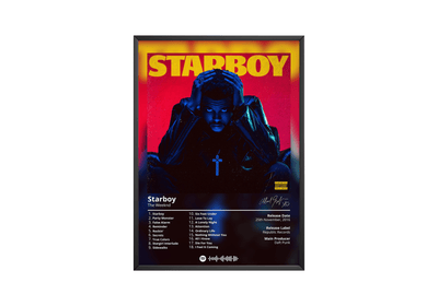 The Weeknd 'Starboy' Album Poster - Posters, Prints & Wall Art | HYPE Posters