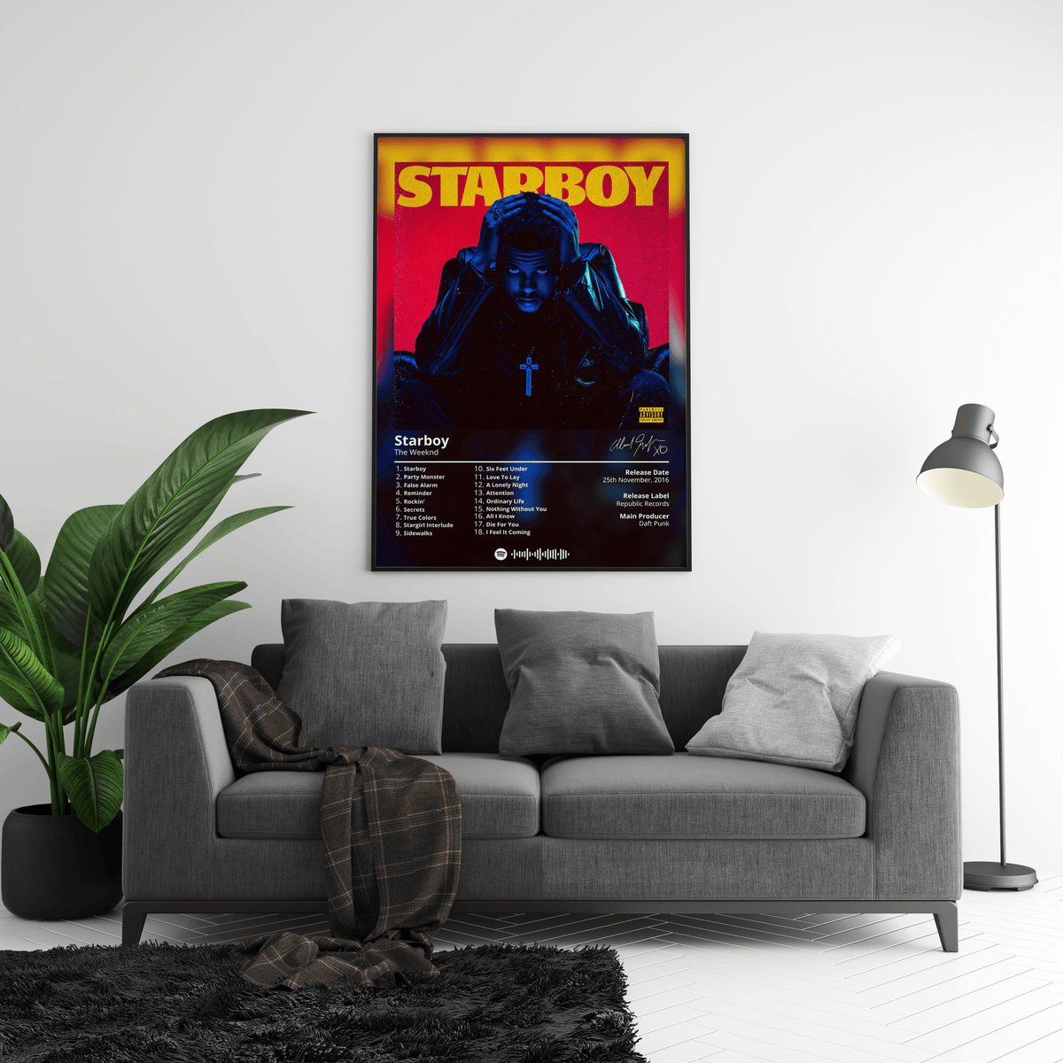 The Weeknd 'Starboy' Album Poster - Posters, Prints & Wall Art | HYPE Posters