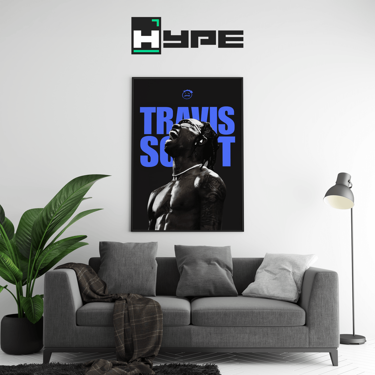 Travis Scott Blue Poster - Posters, Prints & Wall Art | HYPE Posters