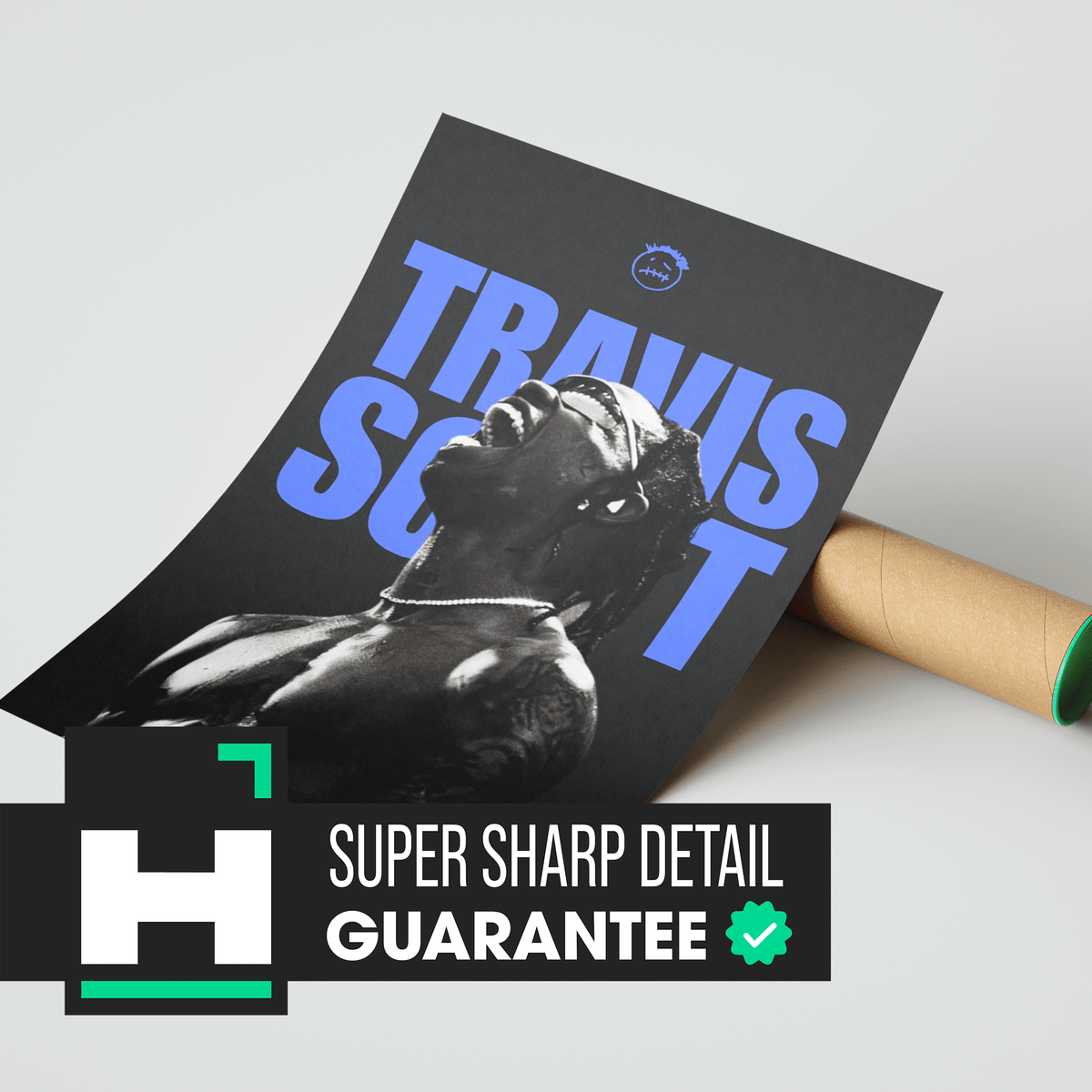 Travis Scott Blue Poster - Posters, Prints & Wall Art | HYPE Posters