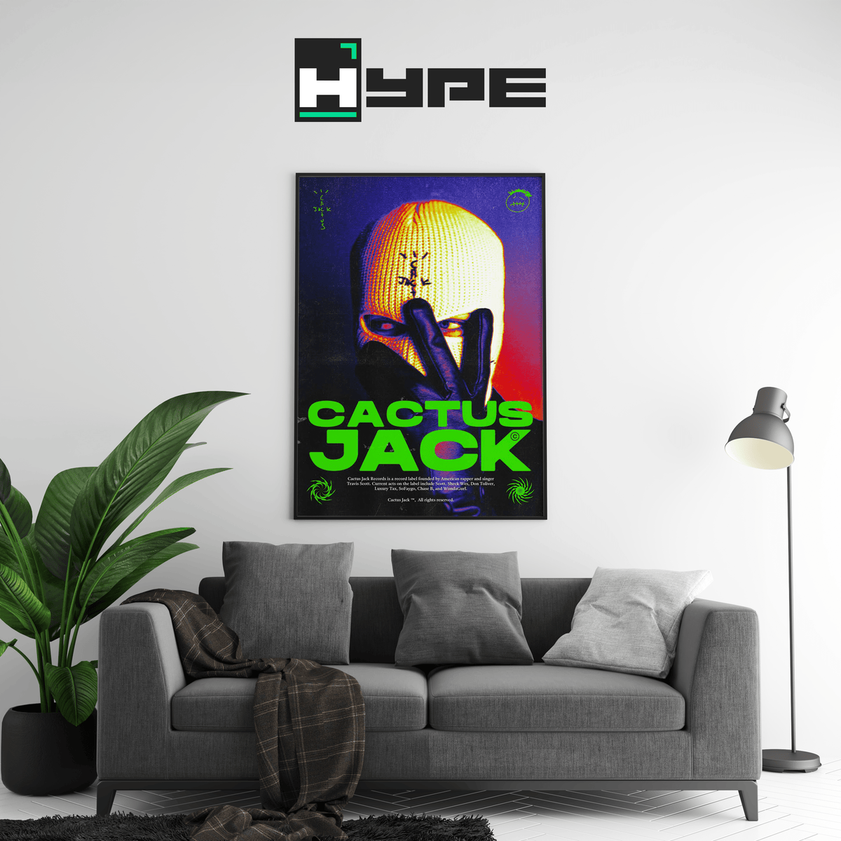 Travis Scott Cactus Jack Art Poster - Posters, Prints & Wall Art | HYPE Posters