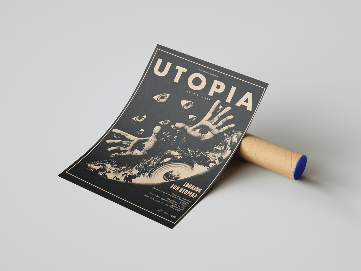 Travis Scott 'Looking For Utopia' Poster - Posters, Prints & Wall Art | HYPE Posters