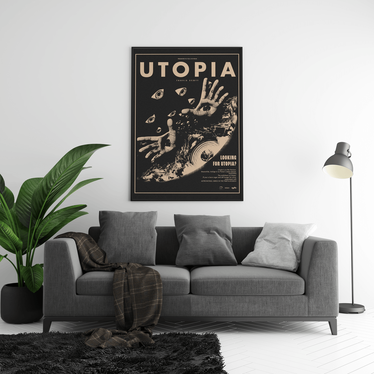 Travis Scott 'Looking For Utopia' Poster - Posters, Prints & Wall Art | HYPE Posters