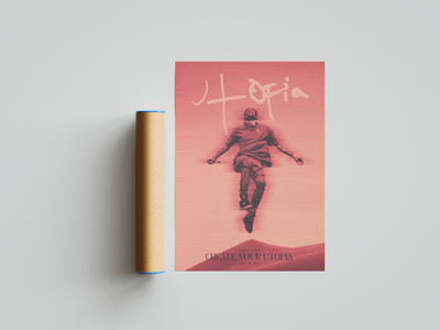 Travis Scott 'Utopia' Retrograde Poster - Posters, Prints & Wall Art | HYPE Posters