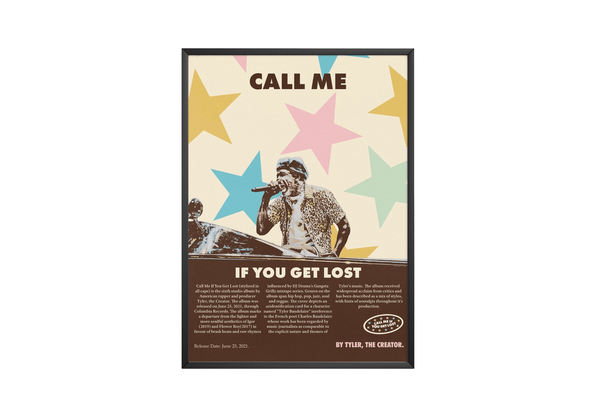 Tyler The Creator 'Call Me' Poster - Posters, Prints & Wall Art | HYPE Posters