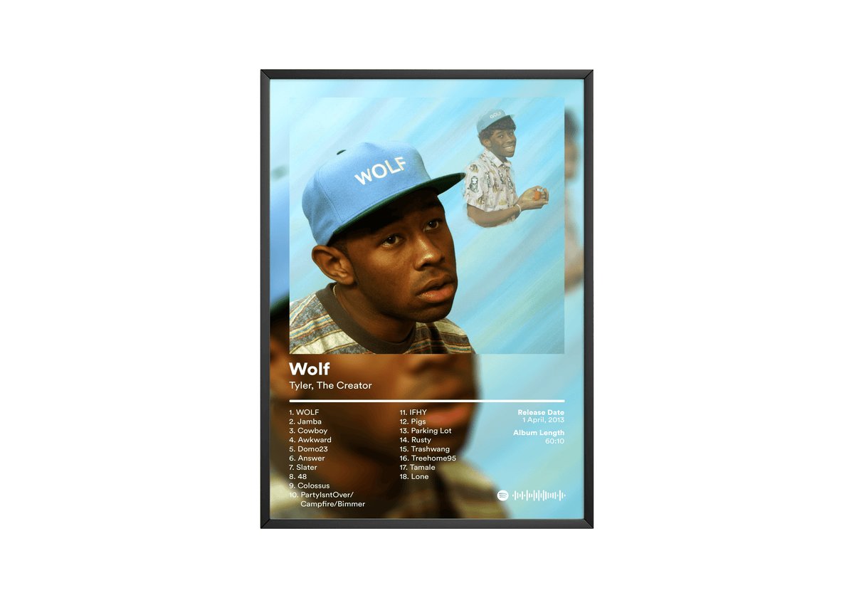 Tyler The Creator 'Wolf' Album Poster - Posters, Prints & Wall Art | HYPE Posters