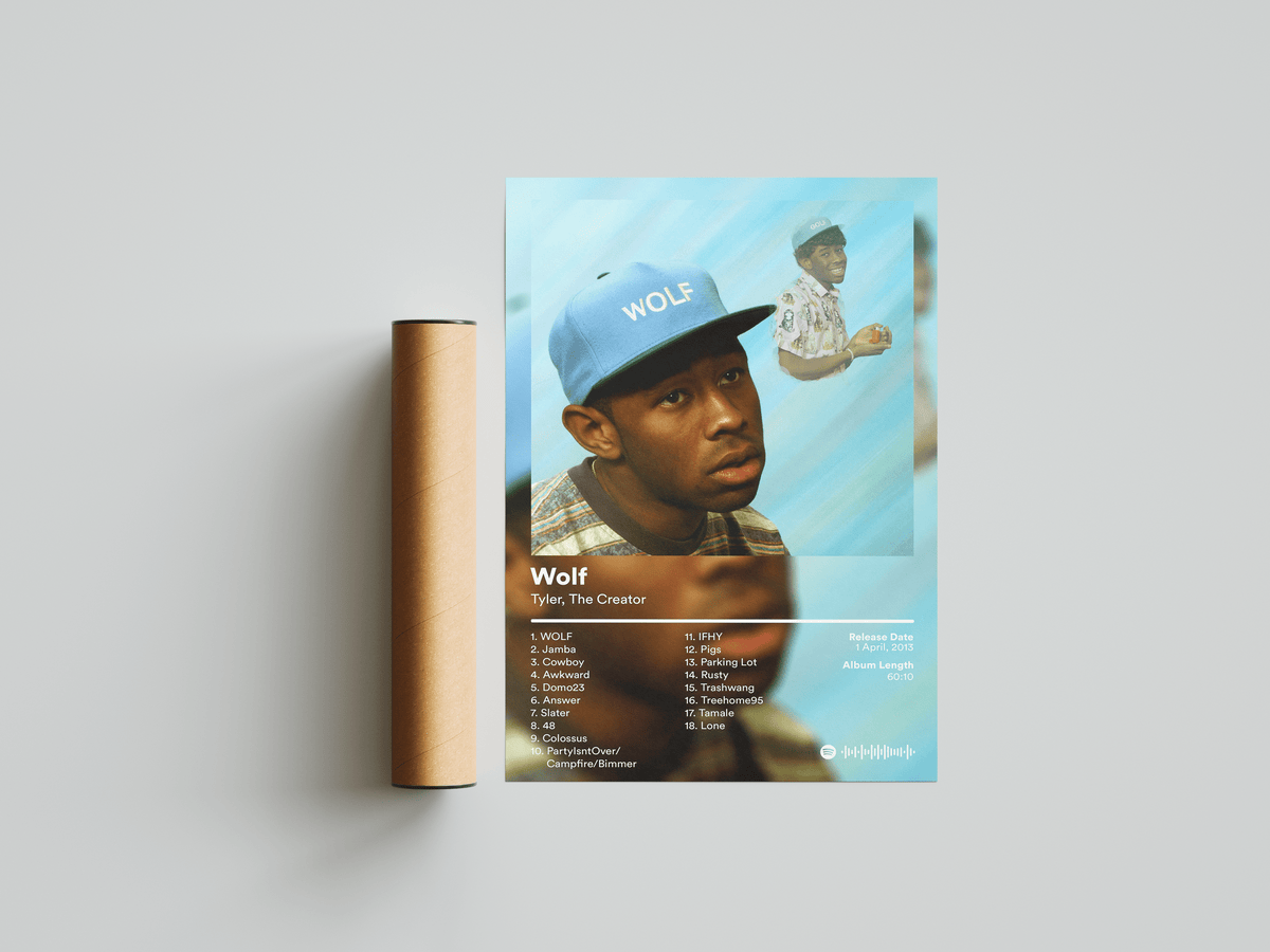 Tyler The Creator 'Wolf' Album Poster - Posters, Prints & Wall Art | HYPE Posters