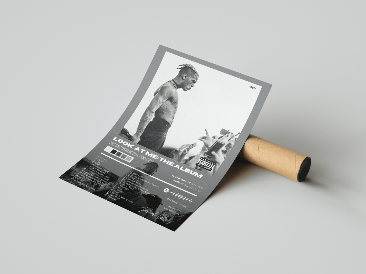 XXXTENTACION 'LOOK AT ME: THE ALBUM' Album Poster - Posters, Prints & Wall Art | HYPE Posters